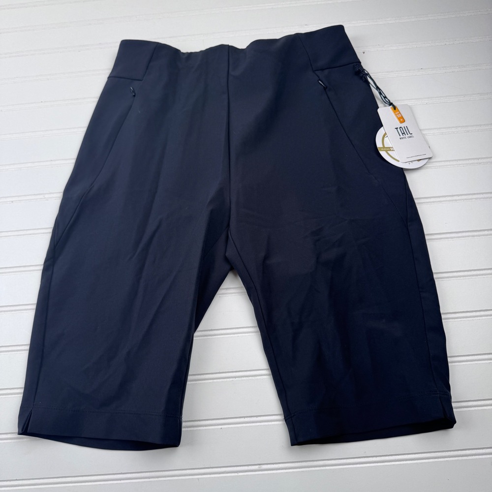 NEW Tail White Label Women's 4 Black Golf Shorts UPF 50 11" Inseam